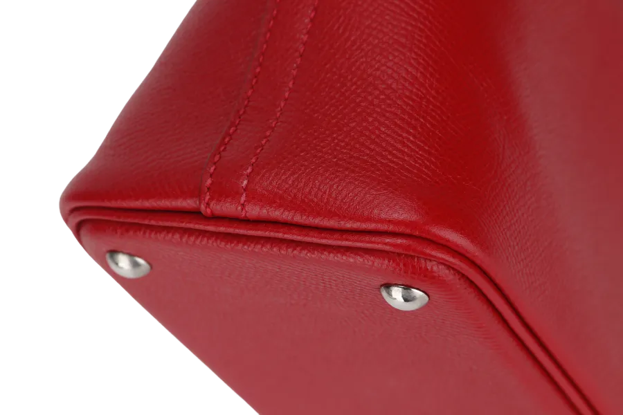 HERMES BOLIDE 27 ROUGE CASAQUE EPSOM LEATHER (STAMP T) WITH STRAP, CARE CARD & DUST COVER