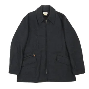 Hermes Charcoal Wool Coat Size 58