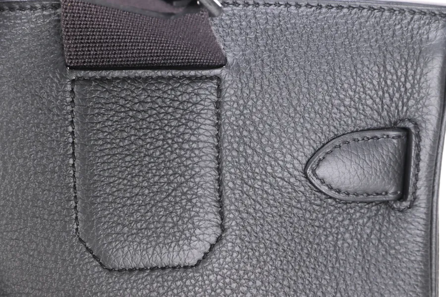 HERMES HAC A DOS PM (STAMP B) PLOMB COLOR TOGO LEATHER SILVER HARDWARE, WITH DUST COVER & BOX