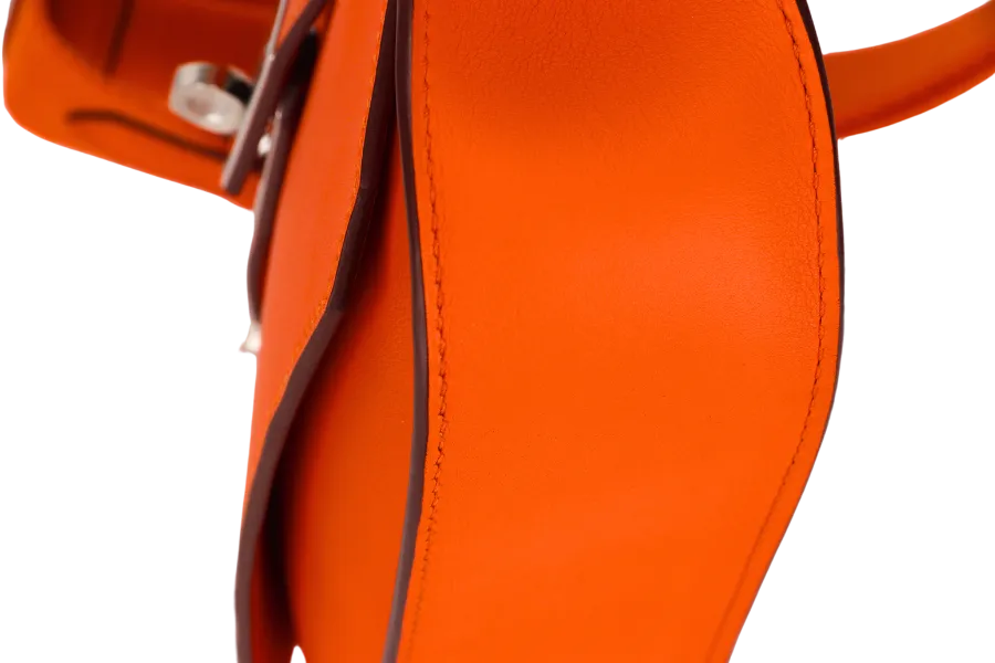 HERMES SAC JYPSIERE MINI (STAMP B) ORANGE MINIUM COLOR VEAU SWIFT  WITH SANGLE WOOLY UNIE ALOR DUST COVER & BOX