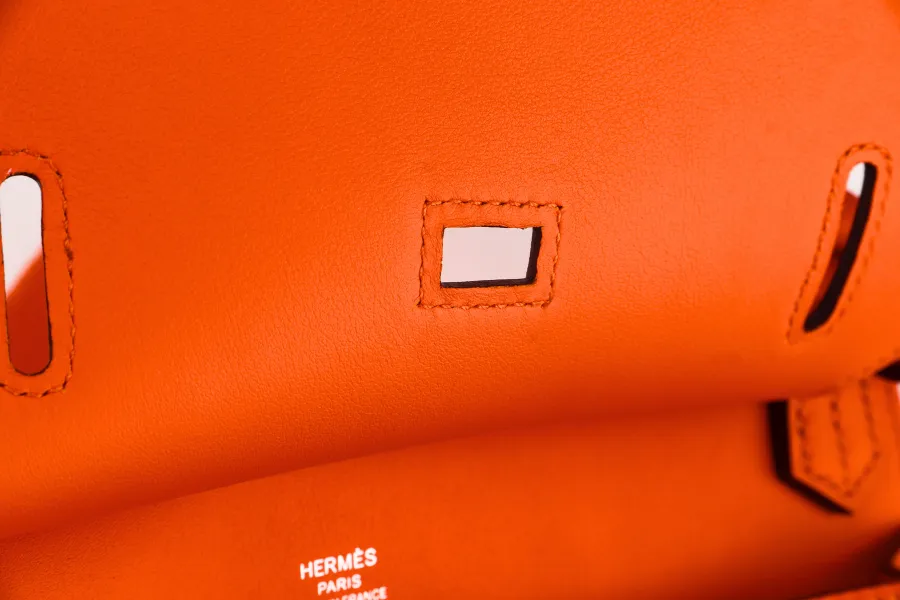 HERMES SAC JYPSIERE MINI (STAMP B) ORANGE MINIUM COLOR VEAU SWIFT  WITH SANGLE WOOLY UNIE ALOR DUST COVER & BOX