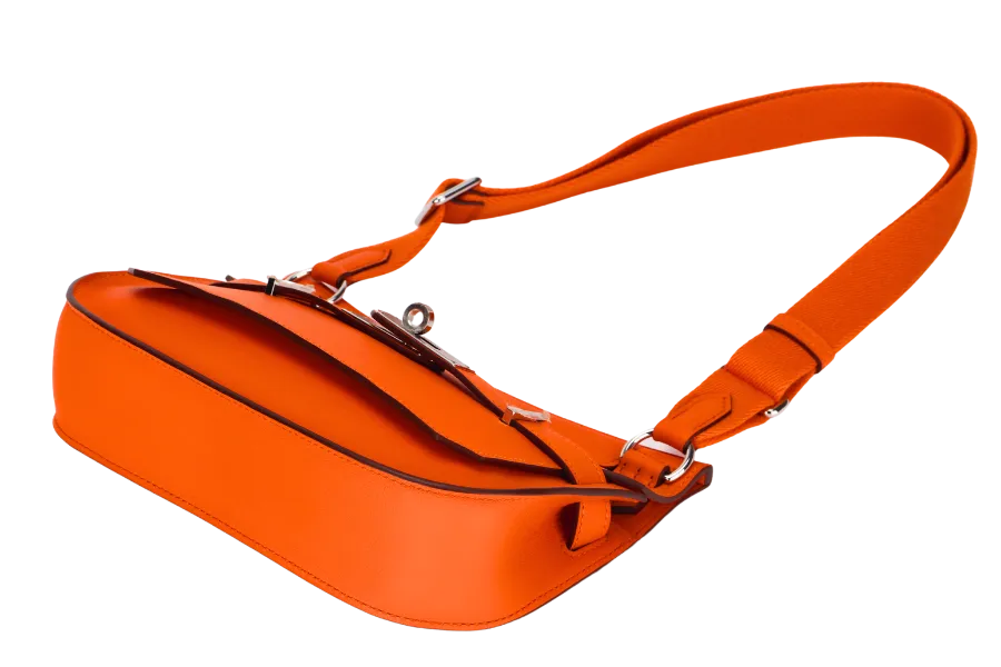 HERMES SAC JYPSIERE MINI (STAMP B) ORANGE MINIUM COLOR VEAU SWIFT  WITH SANGLE WOOLY UNIE ALOR DUST COVER & BOX