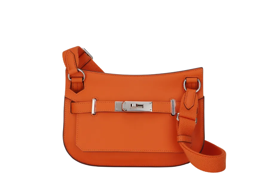 HERMES SAC JYPSIERE MINI (STAMP B) ORANGE MINIUM COLOR VEAU SWIFT  WITH SANGLE WOOLY UNIE ALOR DUST COVER & BOX