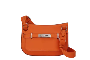 HERMES SAC JYPSIERE MINI (STAMP B) ORANGE MINIUM COLOR VEAU SWIFT  WITH SANGLE WOOLY UNIE ALOR DUST COVER & BOX