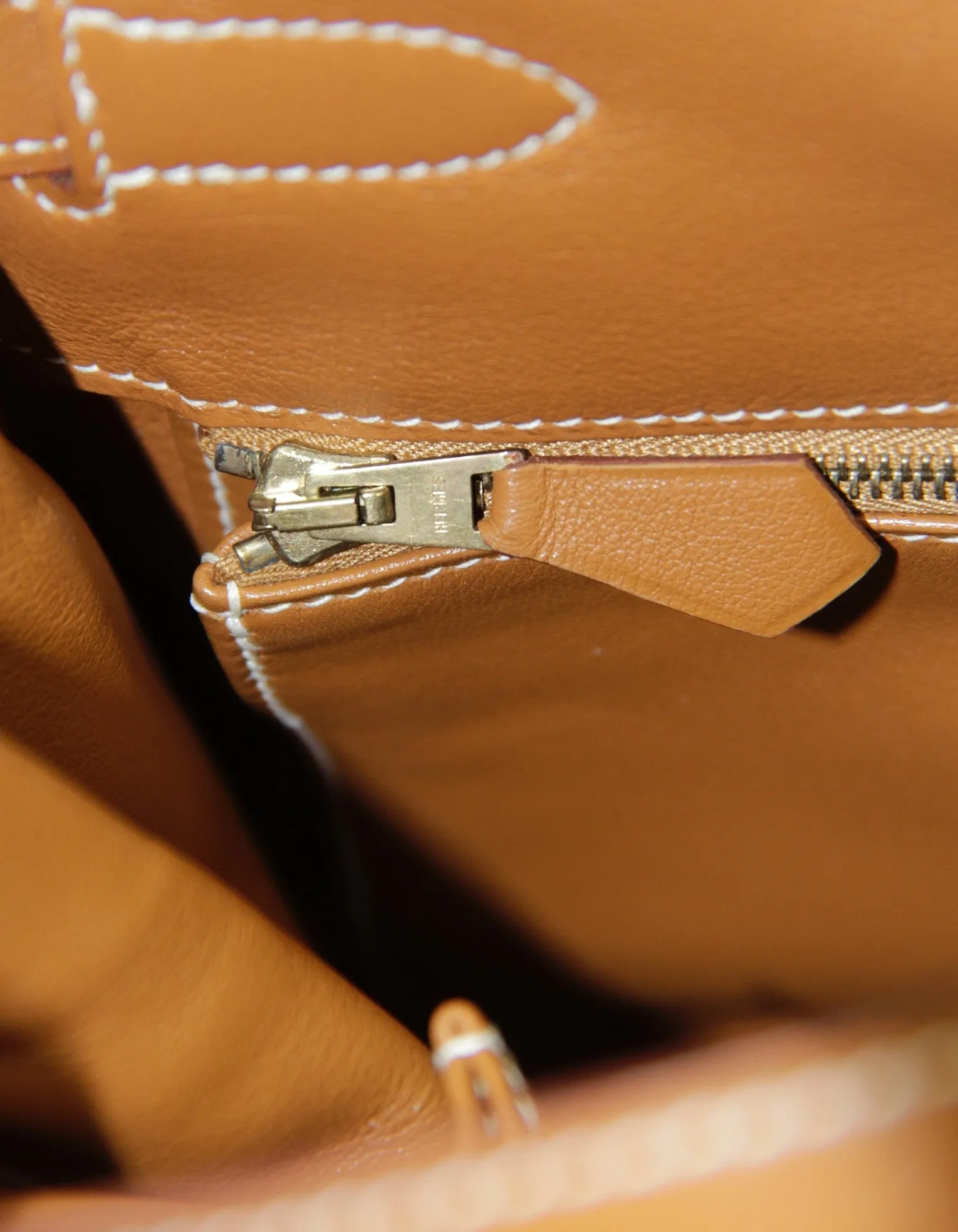 Hermes Tan Box Leather 35cm Kelly Bag GHW