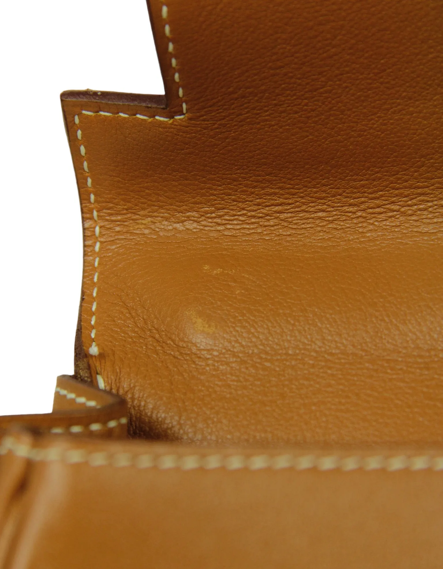 Hermes Tan Box Leather 35cm Kelly Bag GHW