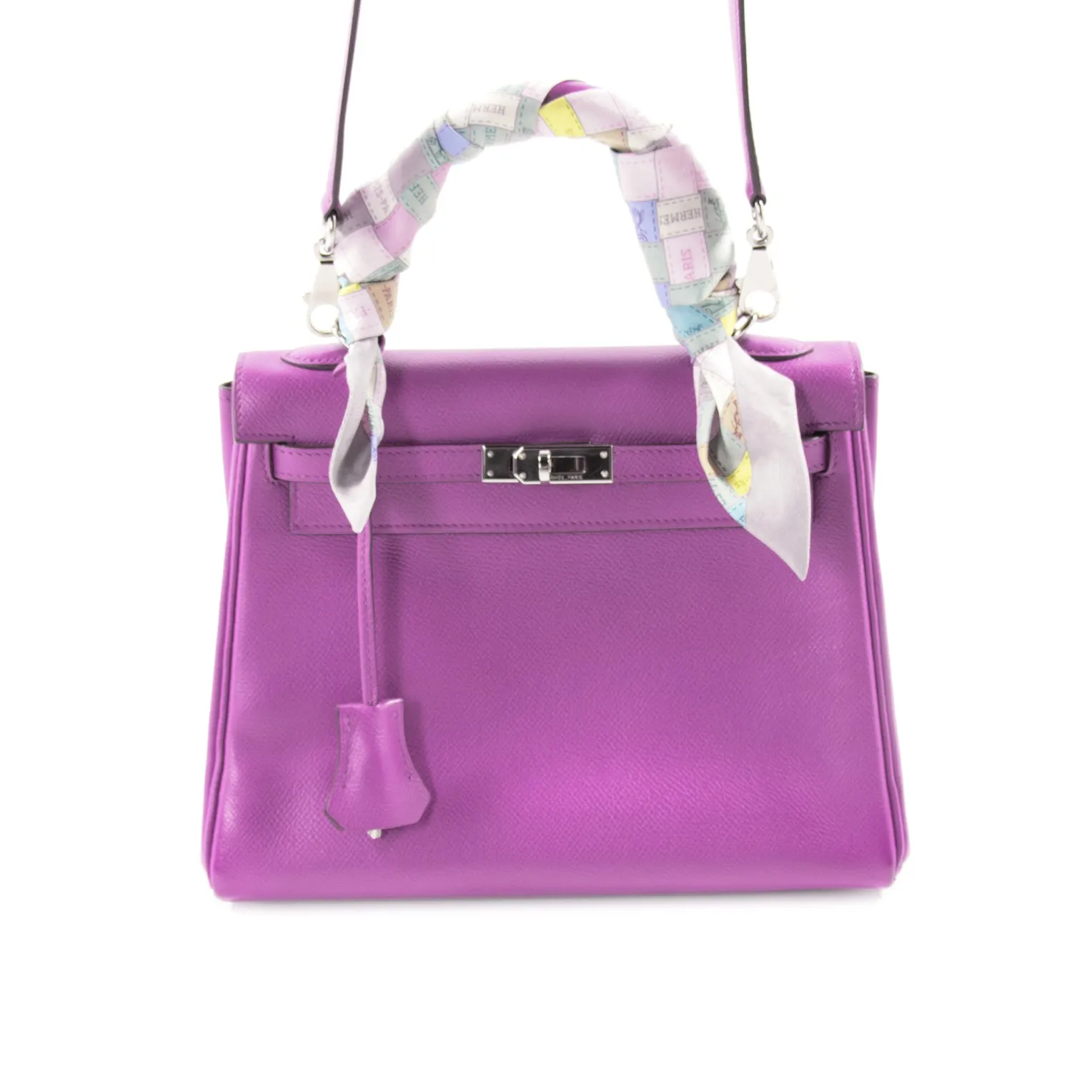 Hermès Kelly 25 Retourne Violet Courchevel
