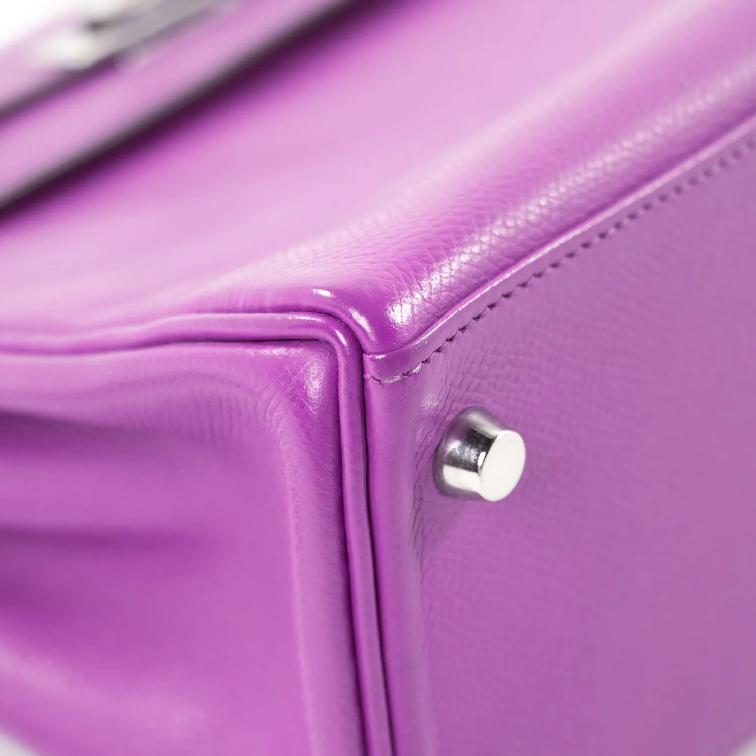 Hermès Kelly 25 Retourne Violet Courchevel