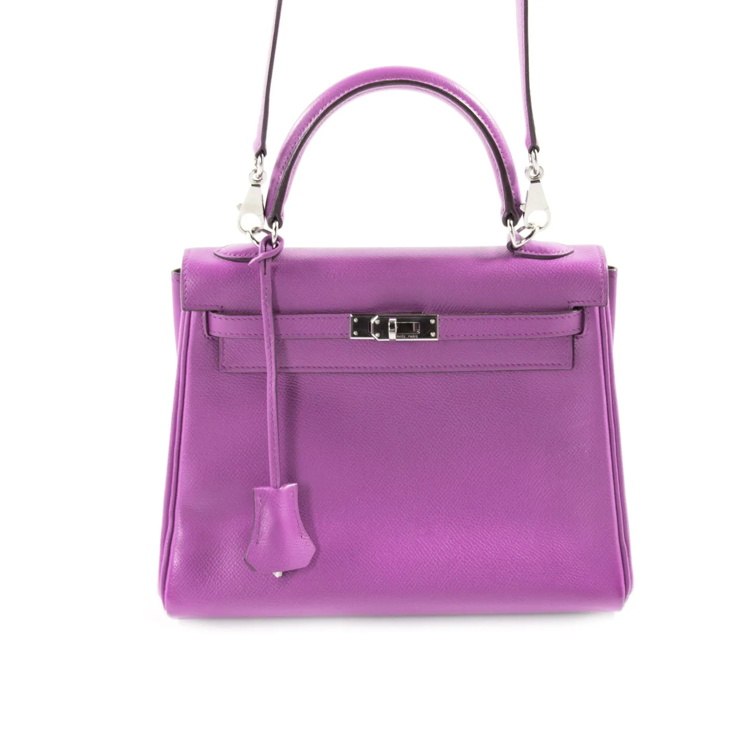 Hermès Kelly 25 Retourne Violet Courchevel