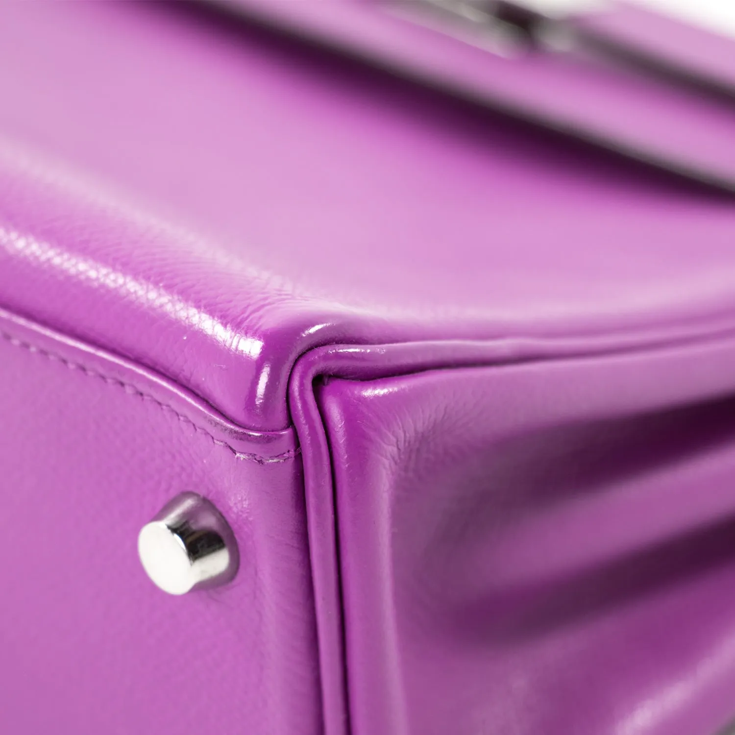 Hermès Kelly 25 Retourne Violet Courchevel