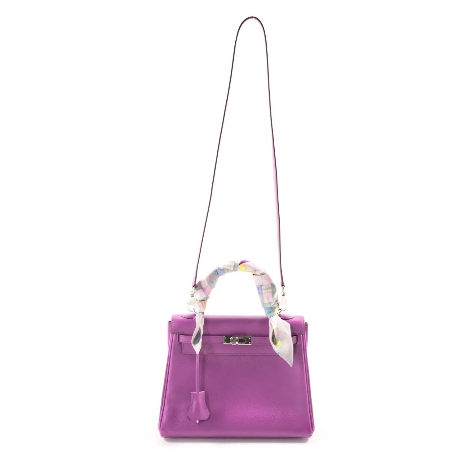 Hermès Kelly 25 Retourne Violet Courchevel
