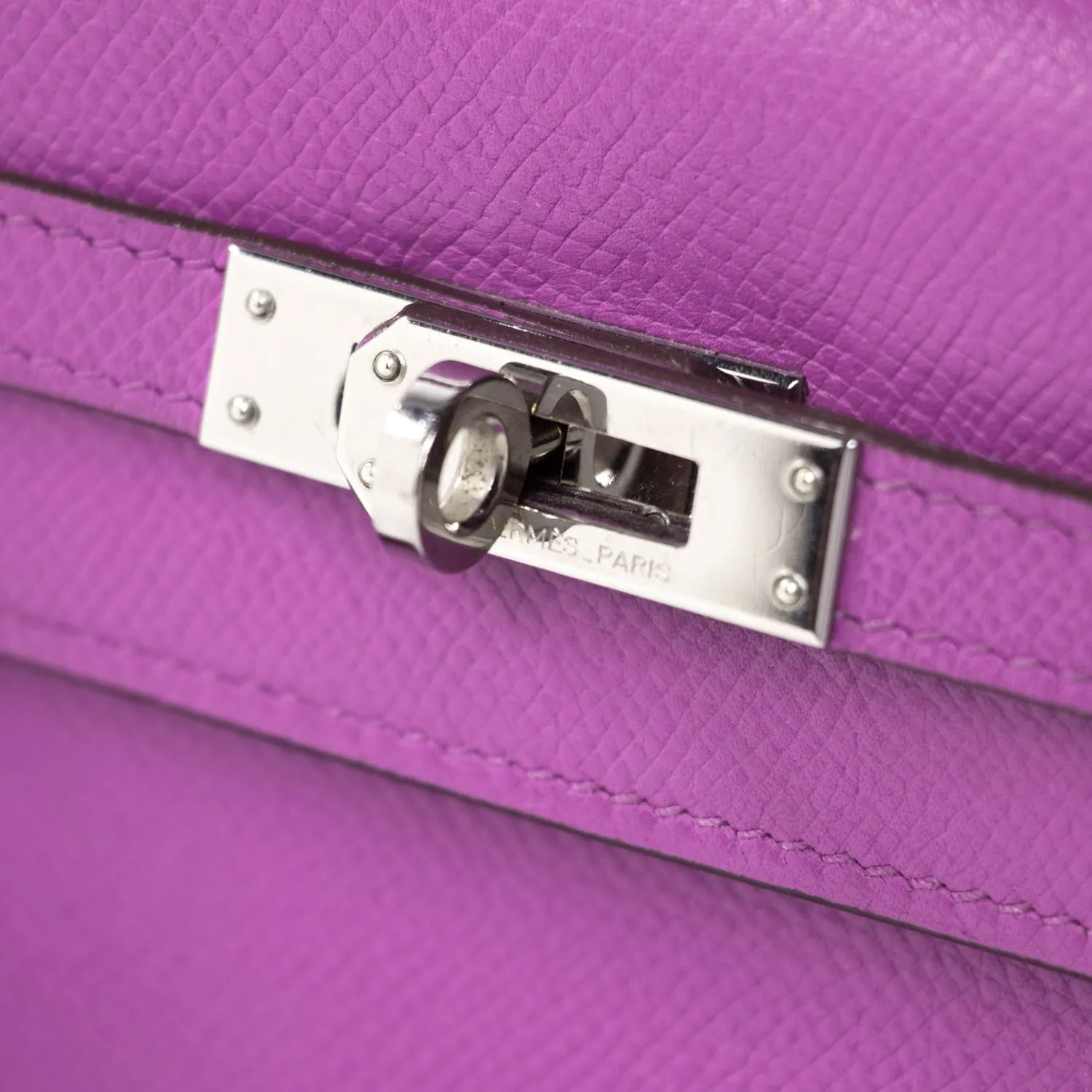 Hermès Kelly 25 Retourne Violet Courchevel