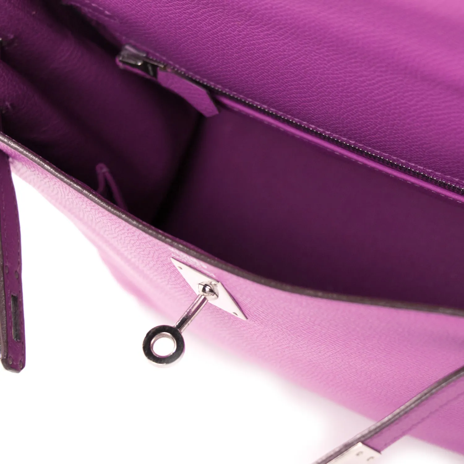 Hermès Kelly 25 Retourne Violet Courchevel