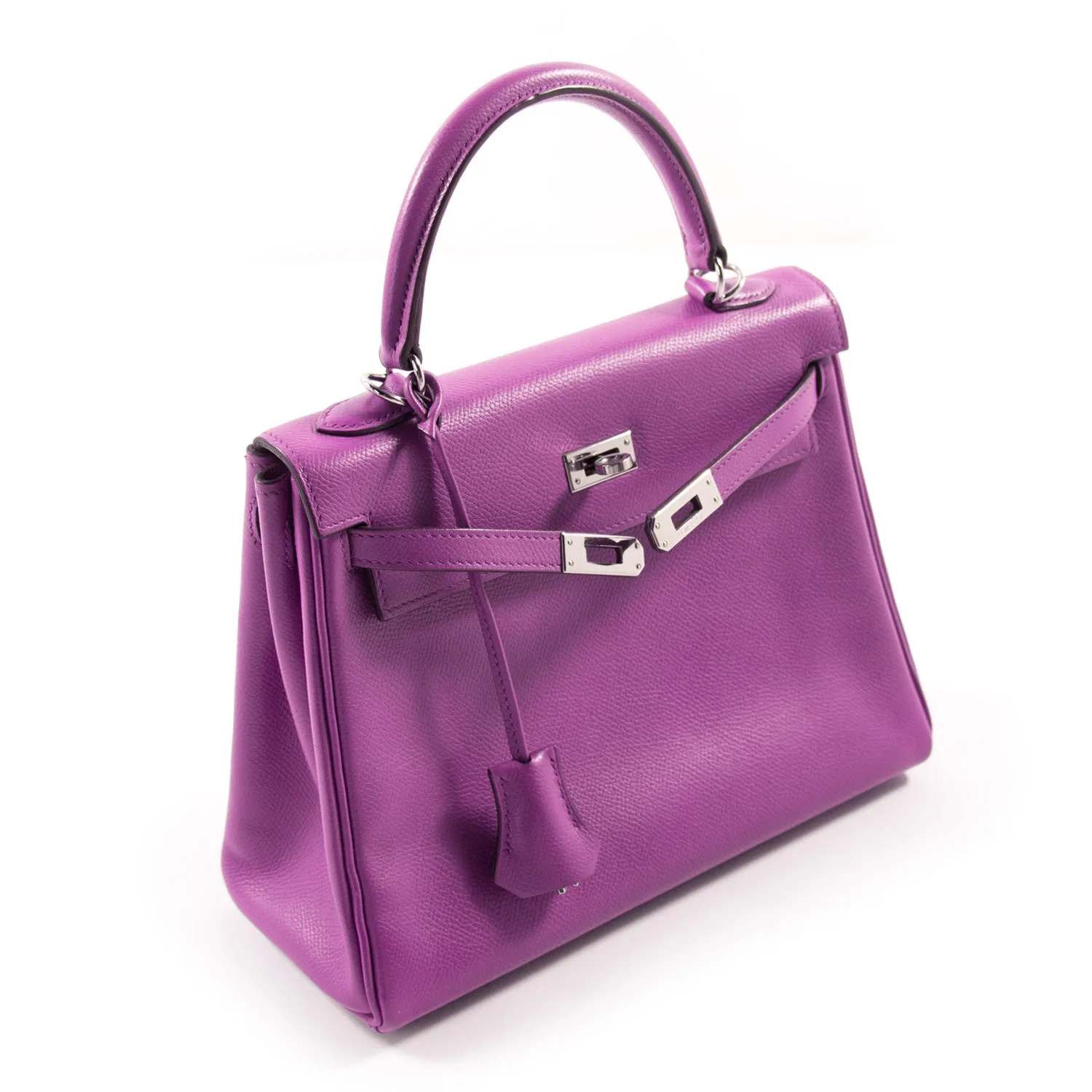 Hermès Kelly 25 Retourne Violet Courchevel