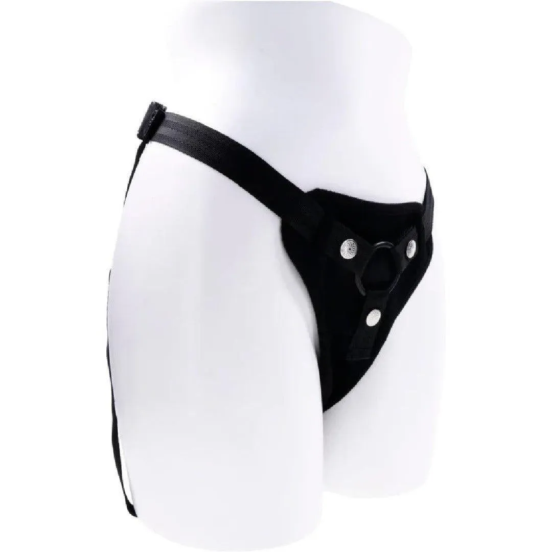 Hidden Pocket Strap On Harness With Remote Control Vibrator