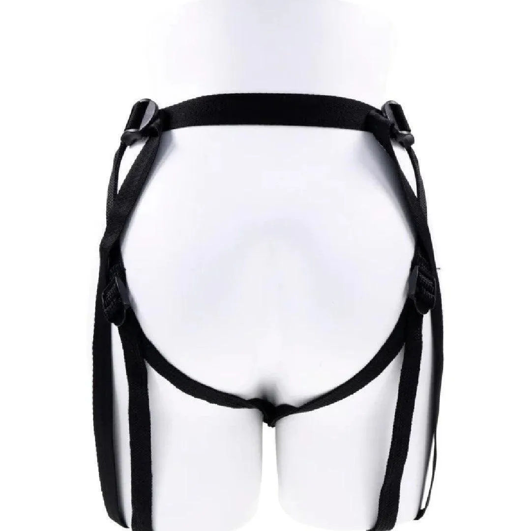 Hidden Pocket Strap On Harness With Remote Control Vibrator