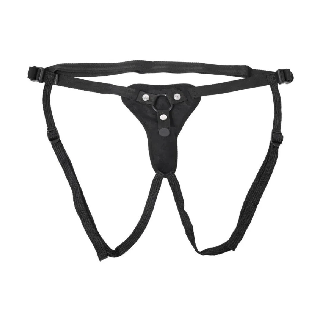 Hidden Pocket Strap On Harness With Remote Control Vibrator