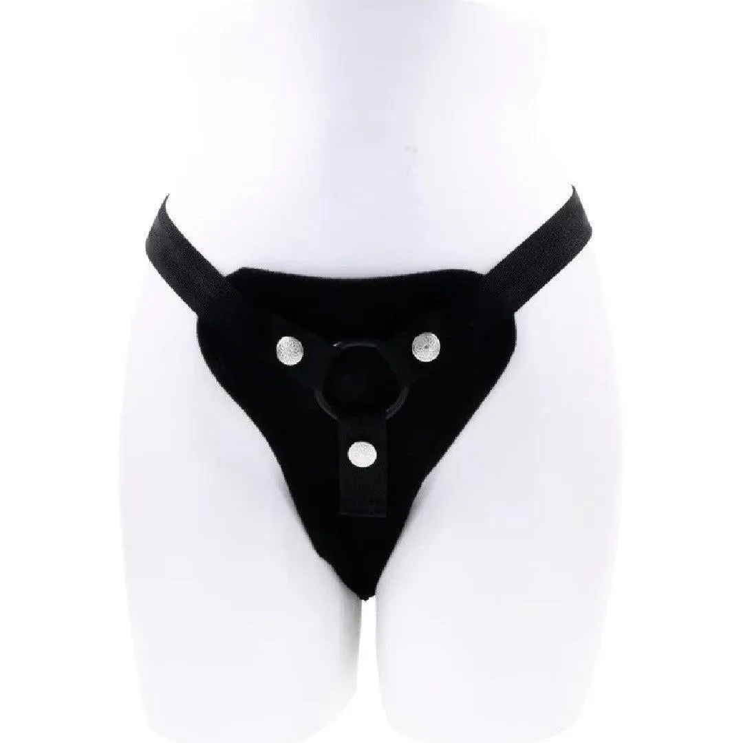 Hidden Pocket Strap On Harness With Remote Control Vibrator