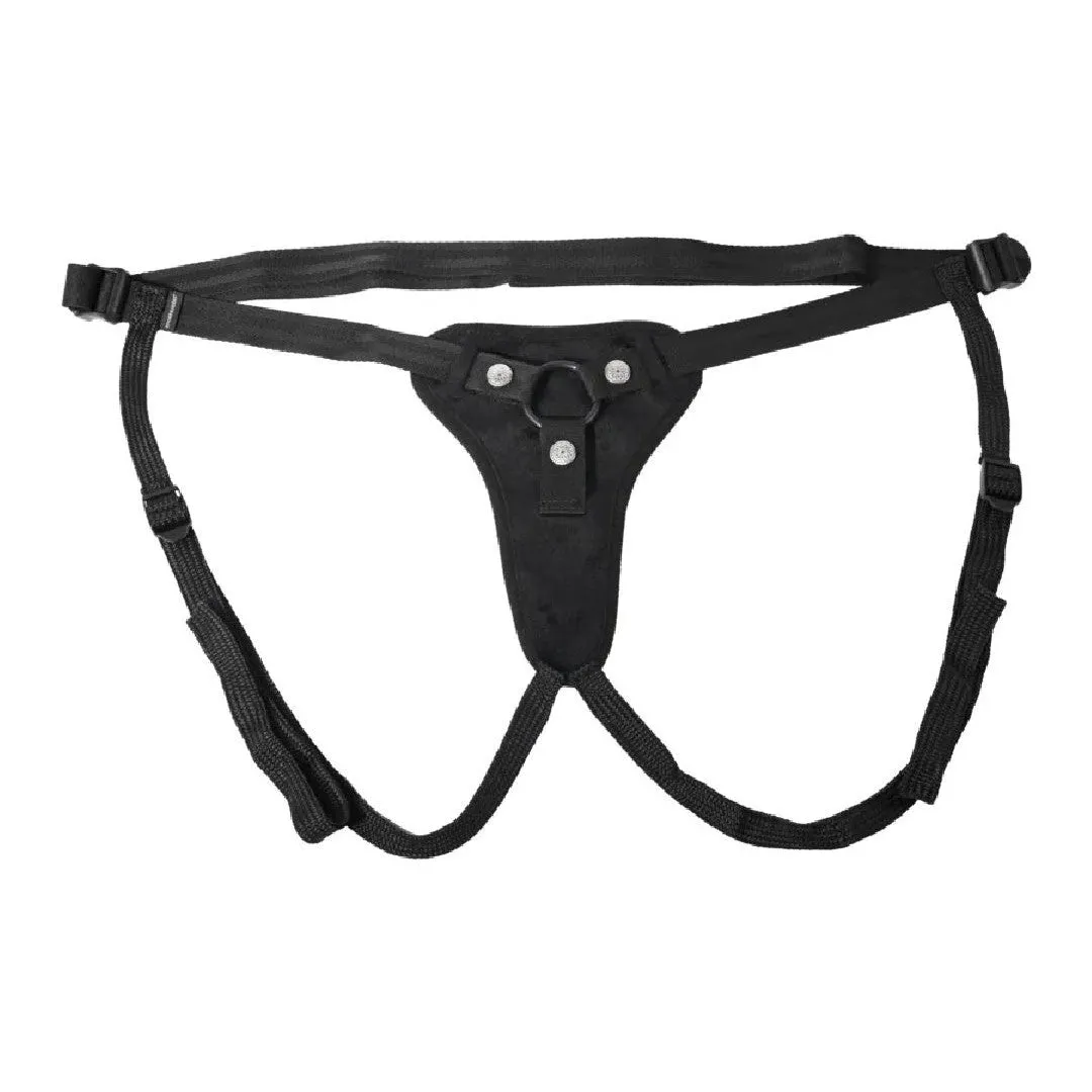 Hidden Pocket Strap On Harness With Remote Control Vibrator