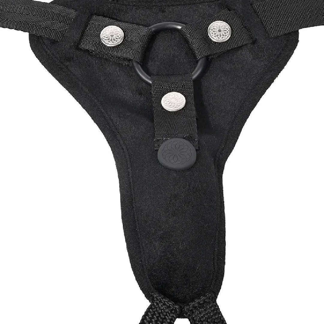 Hidden Pocket Strap On Harness With Remote Control Vibrator