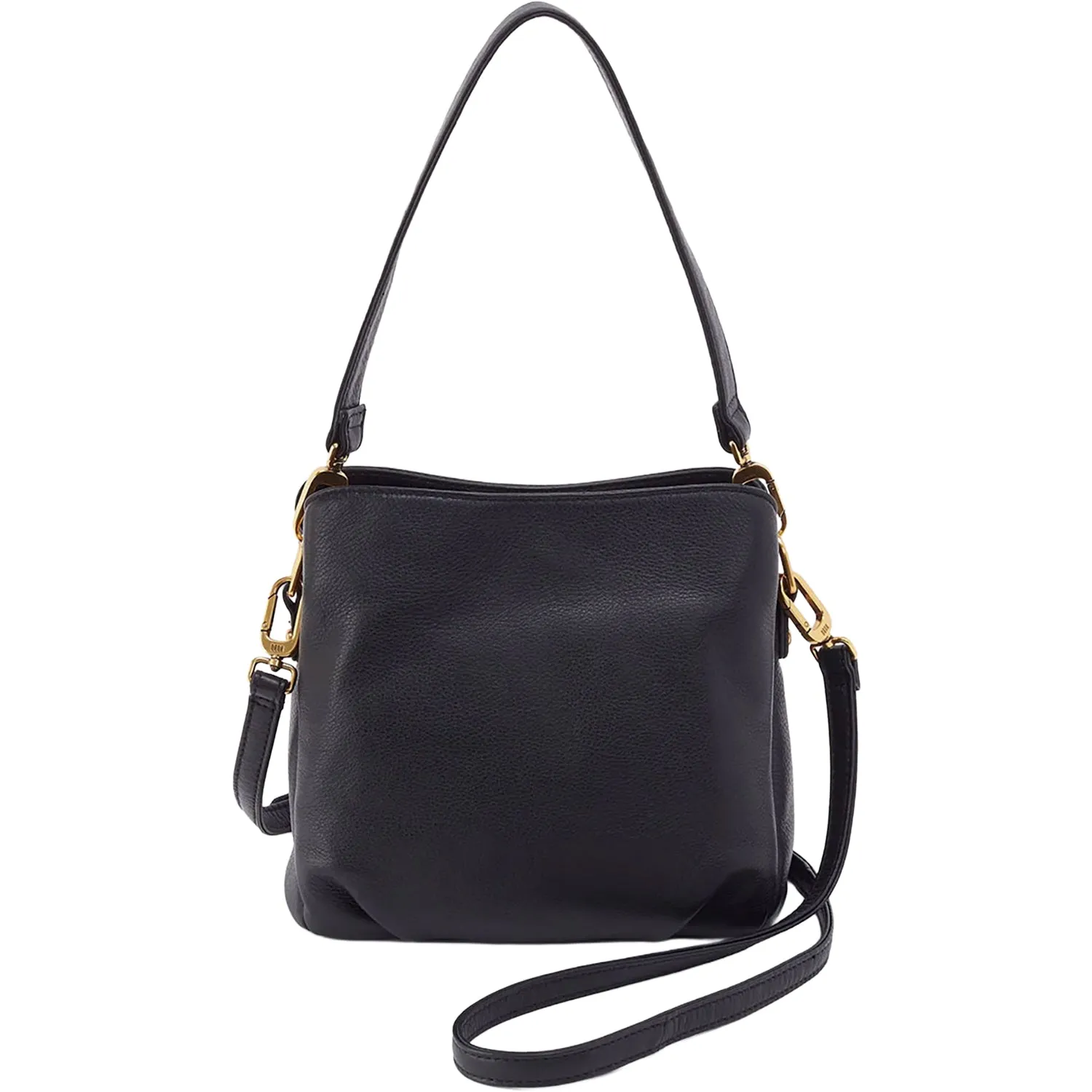 Hobo International Starr Convertible Shoulder Bag Black Pebbled Leather