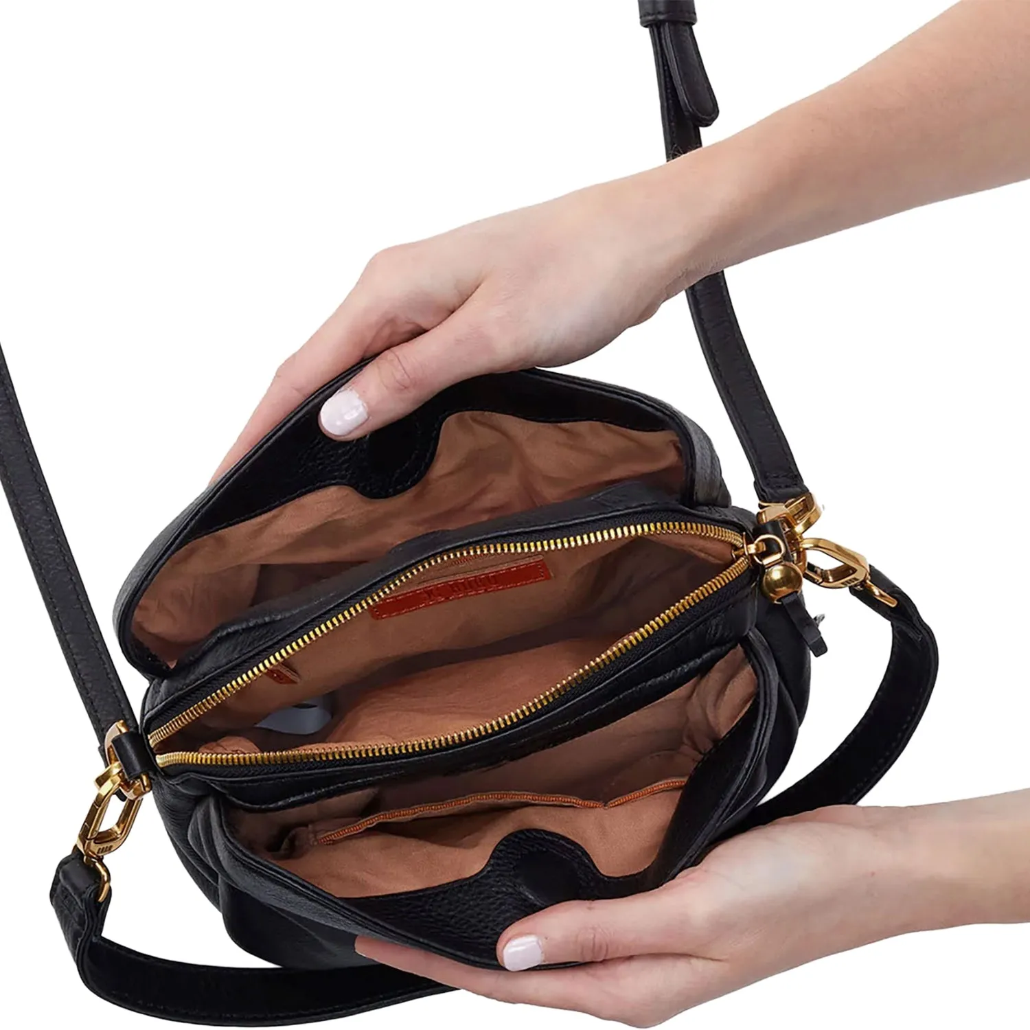 Hobo International Starr Convertible Shoulder Bag Black Pebbled Leather
