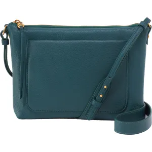 Hobo Tripp Medium Crossbody Dark Teal Velvet Pebbled Leather