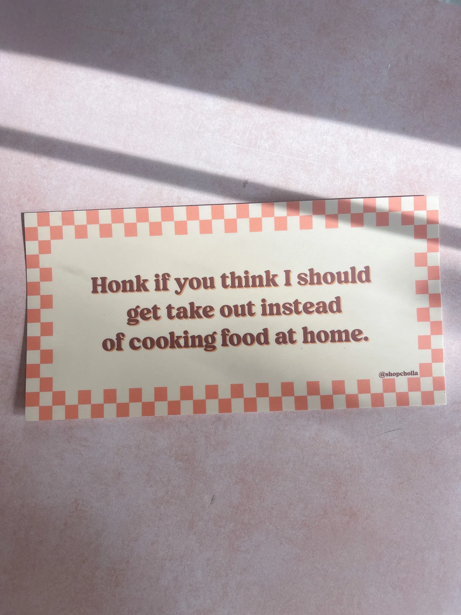 Honk for Takeout Bumper Sticker