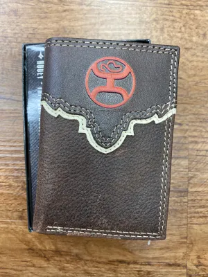 Hooey Tri Fold Brown Wallet