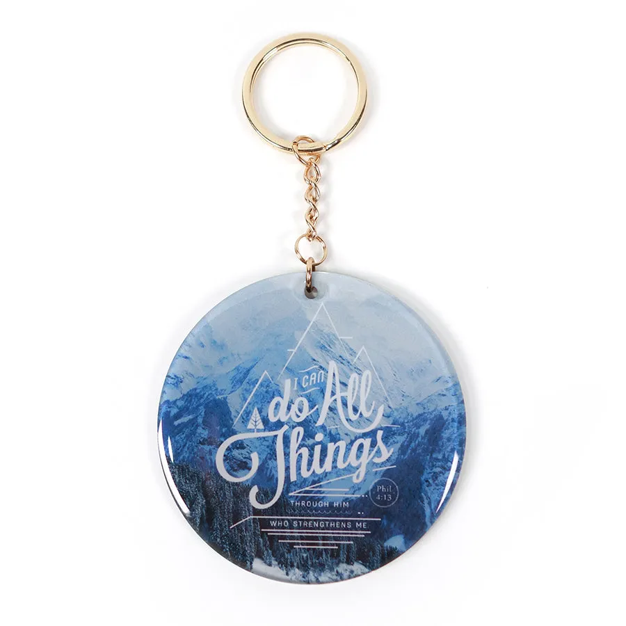 I Can Do All Things Through Him Who Strengthens Me {Keychain & Car Charm}