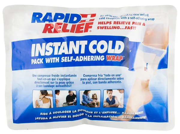 INSTANT COLD PACK C/W SELF ADHERING WRAP 5"X 9"
