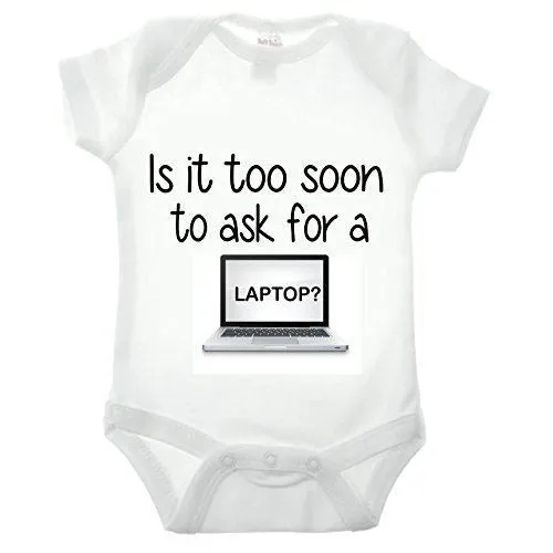 Is It Too Soon To Ask For A Laptop Short Sleeve Babygrow