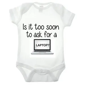 Is It Too Soon To Ask For A Laptop Short Sleeve Babygrow