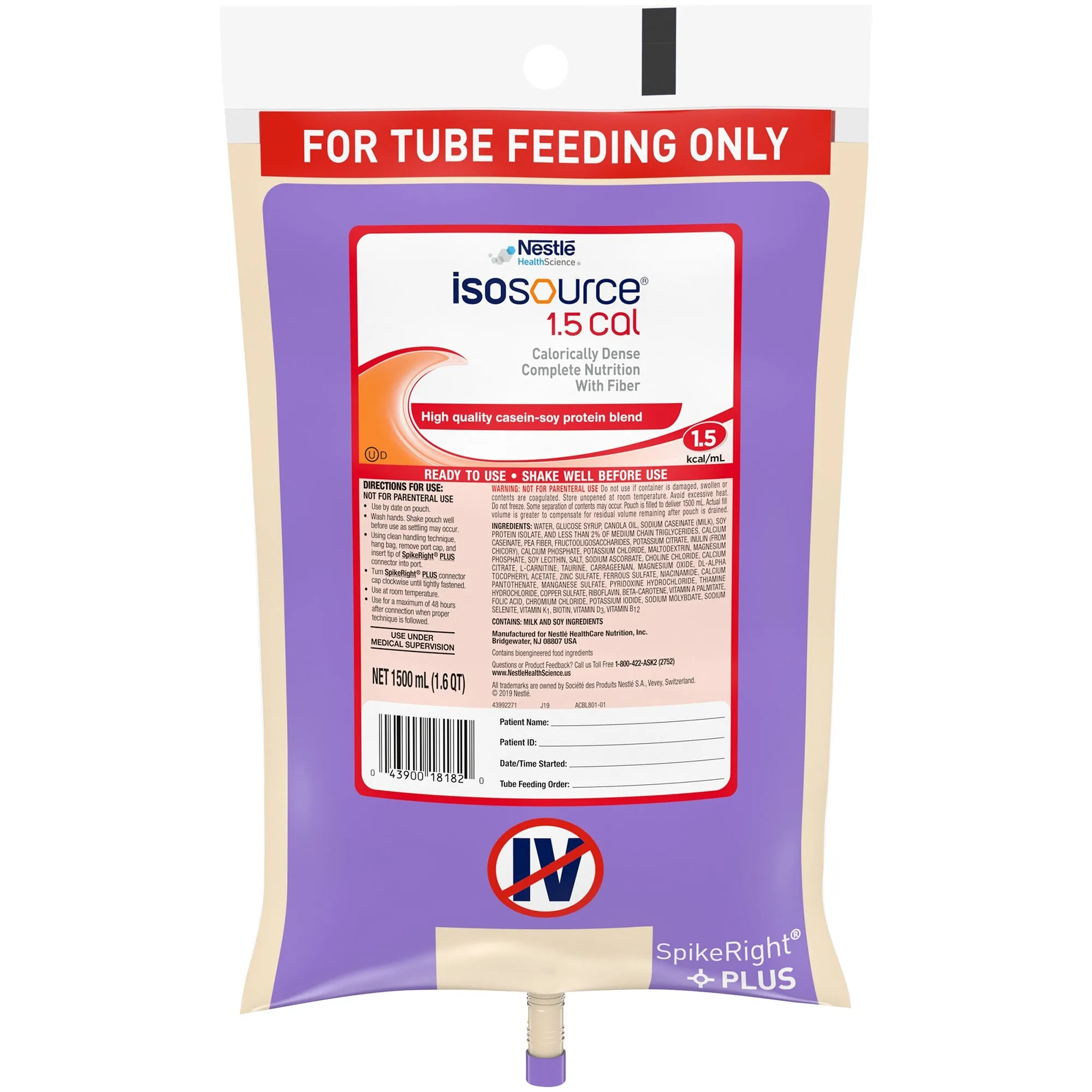 Isosource® 1.5 CAL Rx Item by Nestles
