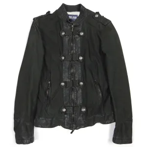 Jean’s Paul Gaultier Grey Leather Zip Jacket Size 50
