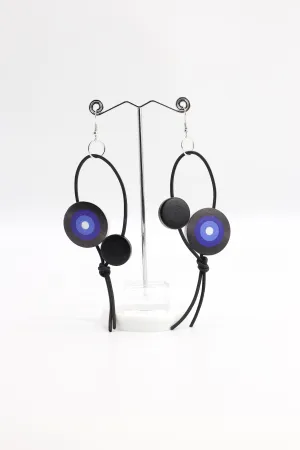 Jimi Hendrix Leatherette Disk Earrings