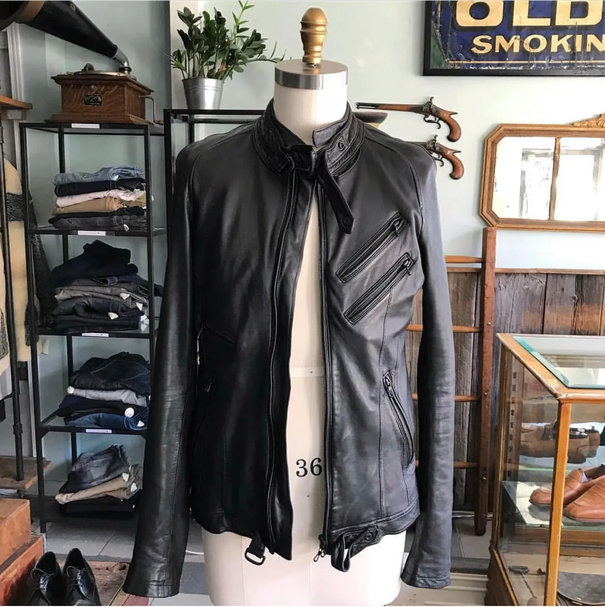 Julius 7 Tokyo Fall 2012 Black Leather Slim Fit Moto Jacket - XS