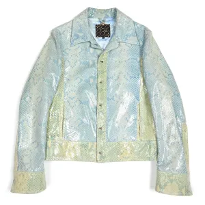 Just Cavalli Turquoise Python Jacket Size 50