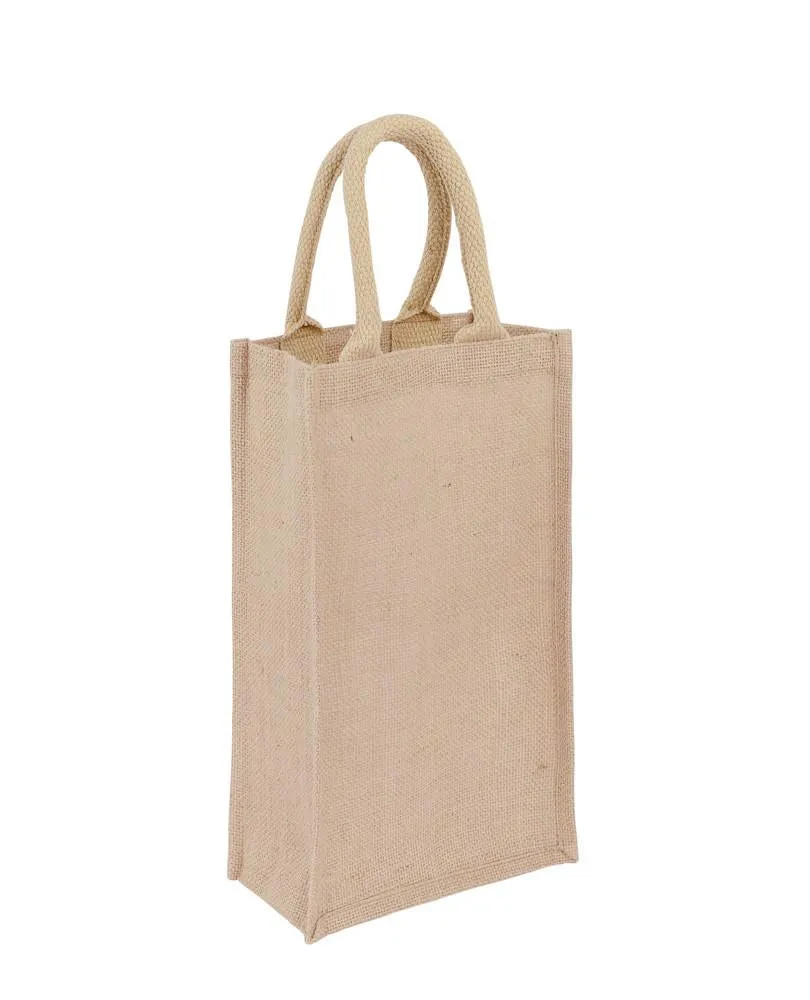 Jute Hessian Wine Bag X 2 Bottle