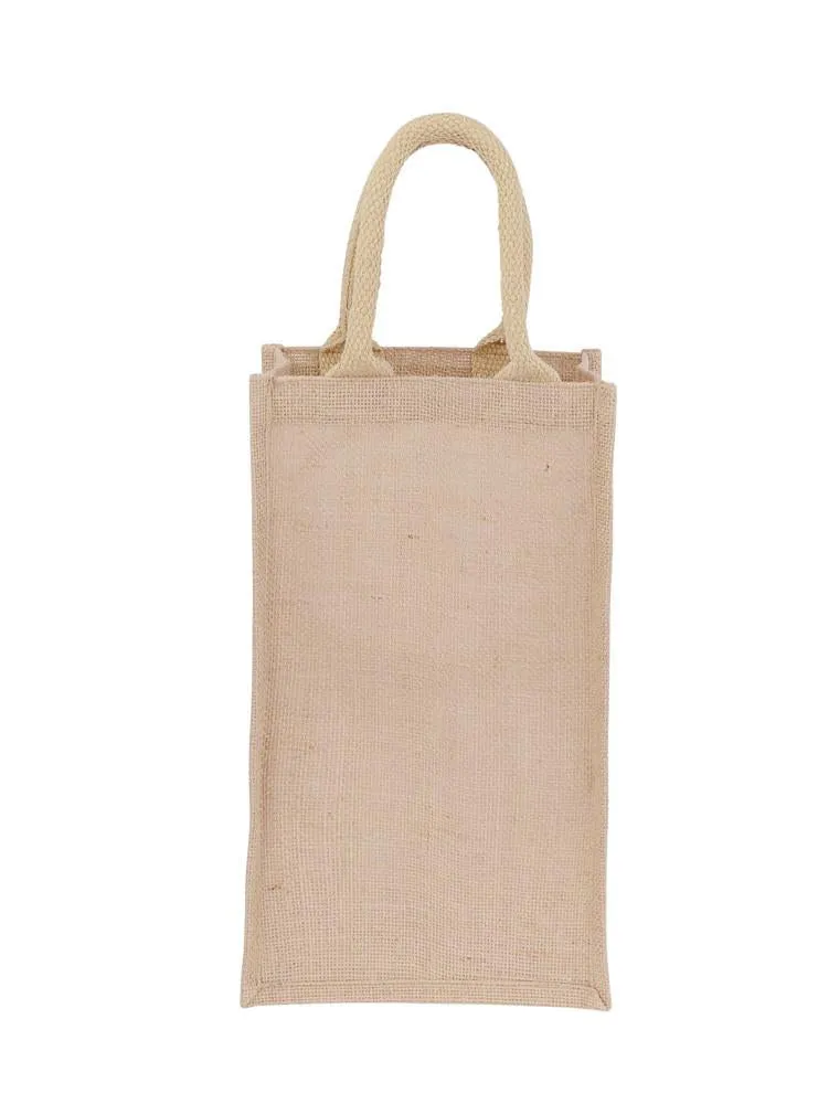 Jute Hessian Wine Bag X 2 Bottle