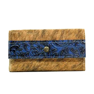 Kacey Wallet - Brindle w/ Midnight Caracole