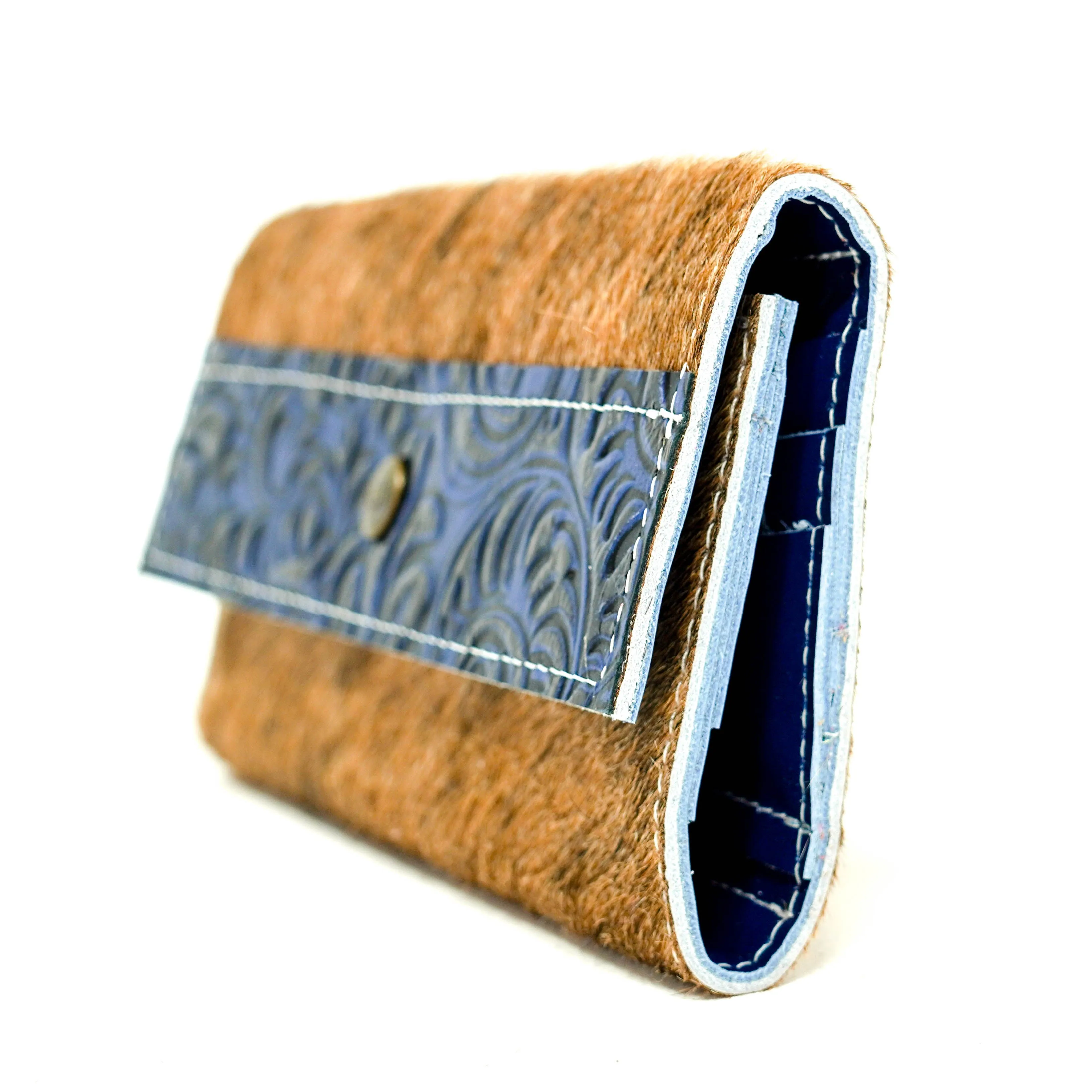 Kacey Wallet - Brindle w/ Midnight Caracole