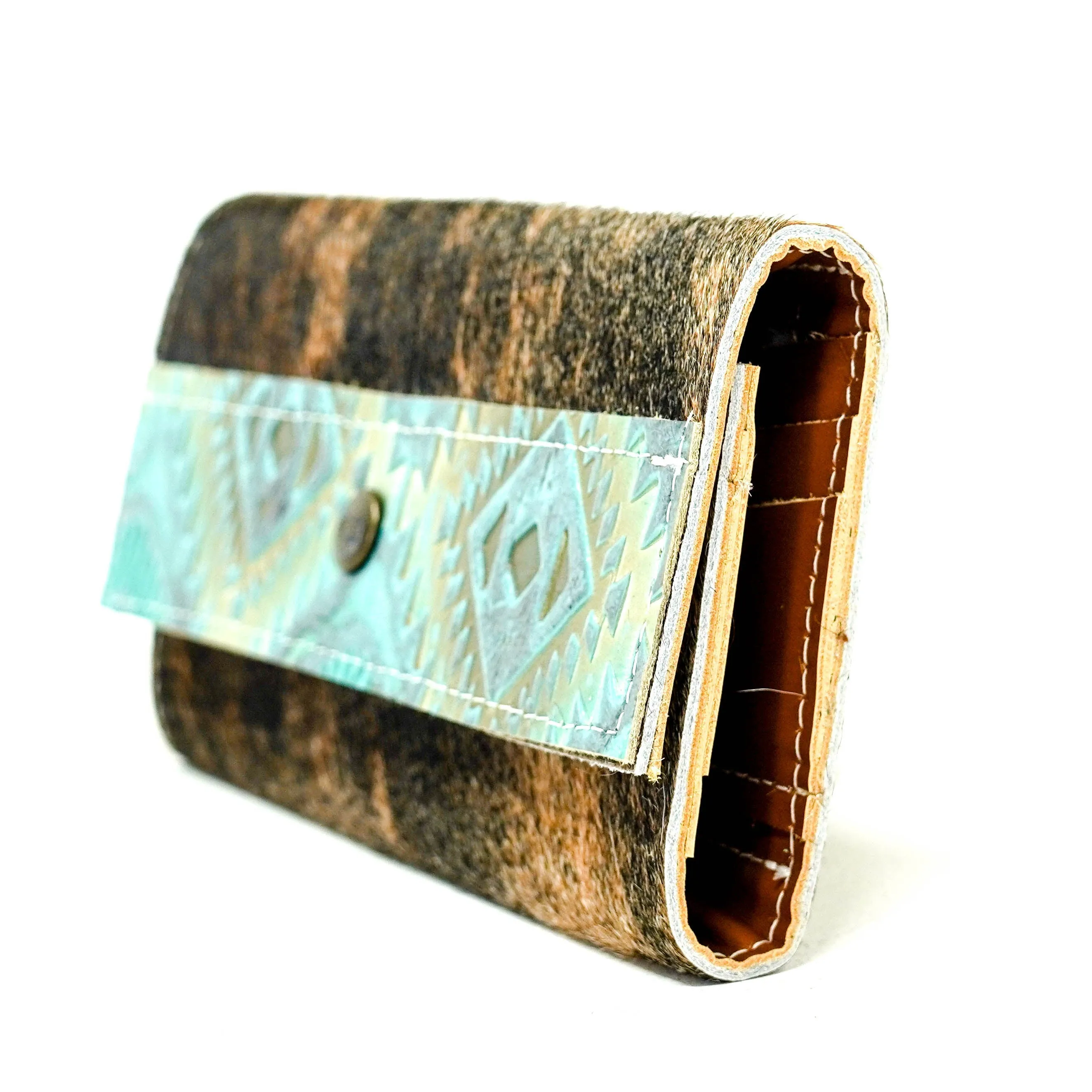Kacey Wallet - Exotic Brindle w/ Canyon Aztec