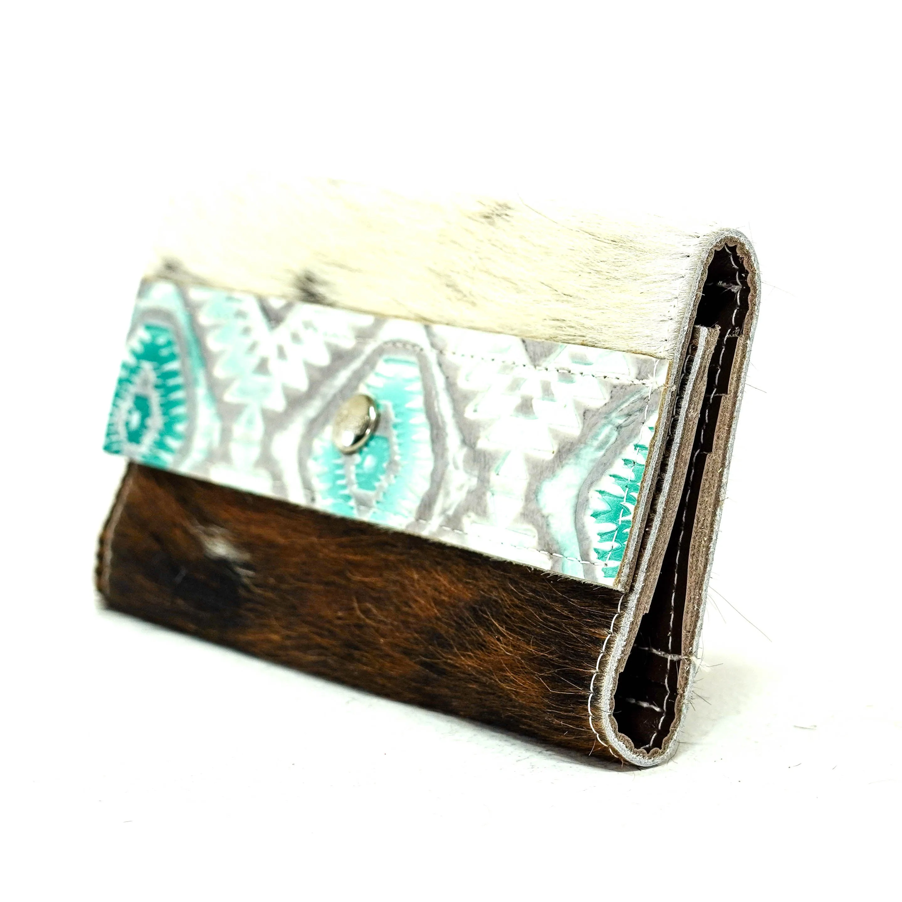 Kacey Wallet - Tricolor w/ Turquoise Sand Aztec