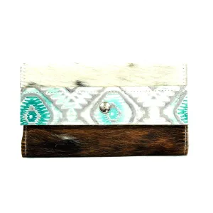 Kacey Wallet - Tricolor w/ Turquoise Sand Aztec