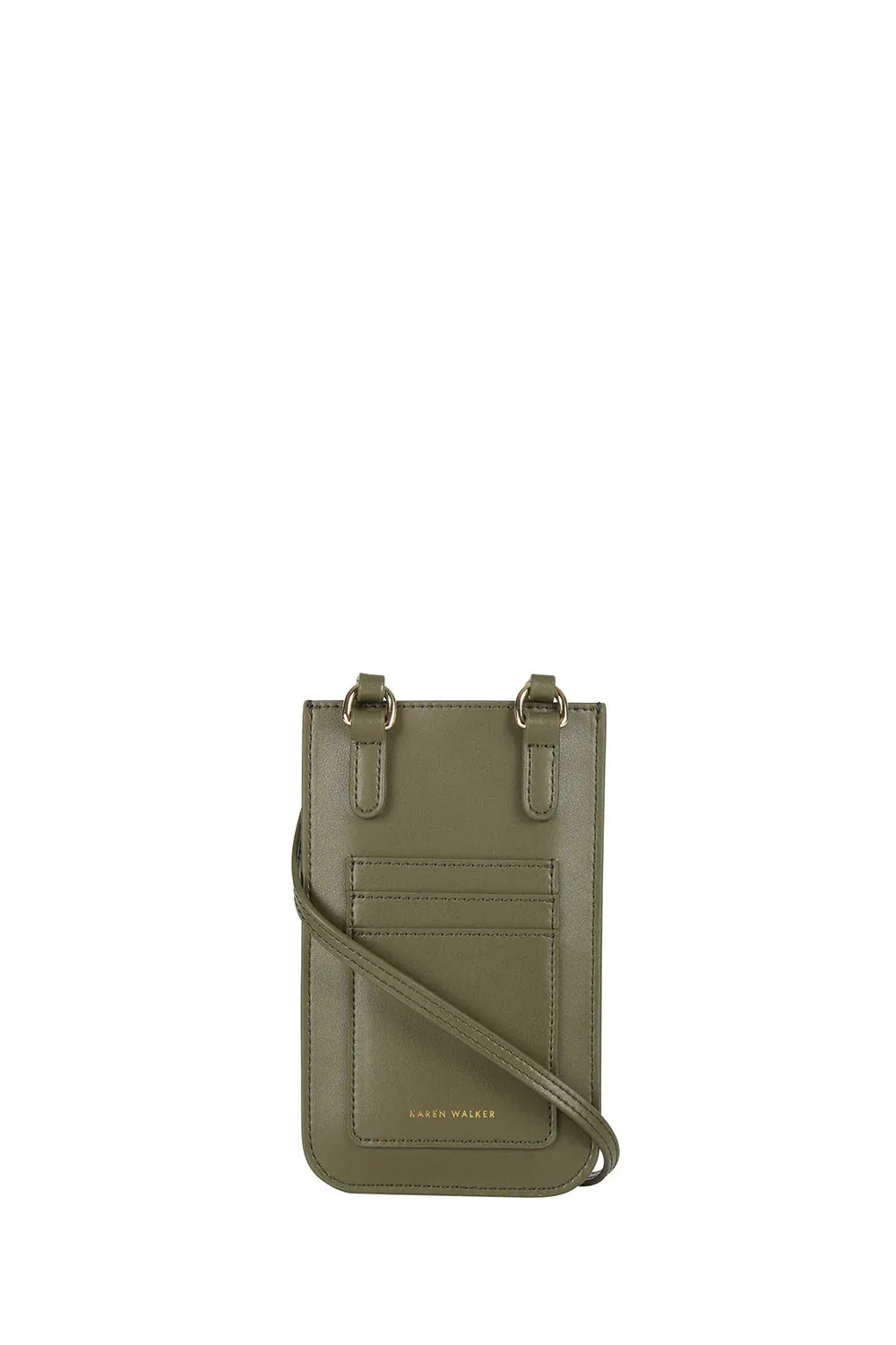 KAREN WALKER // Filigree Phone Pouch DARK OLIVE