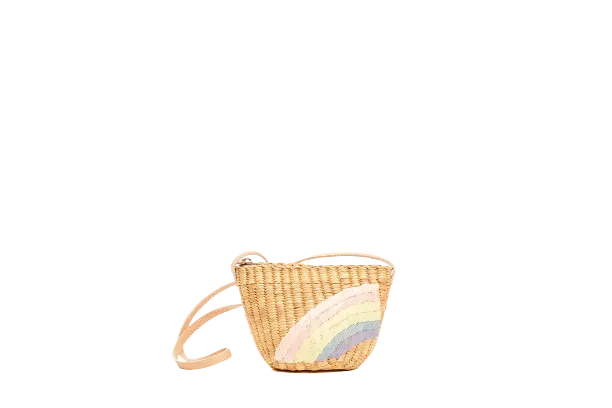 Kids Rainbow Earthtone tote - Leatherette strap