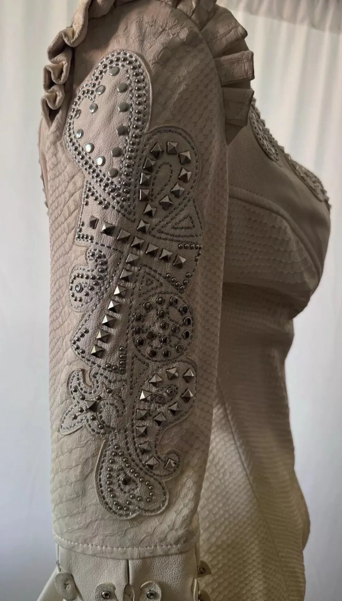Kippys Cleopatra Cream Lamb Jacket Swarovski M