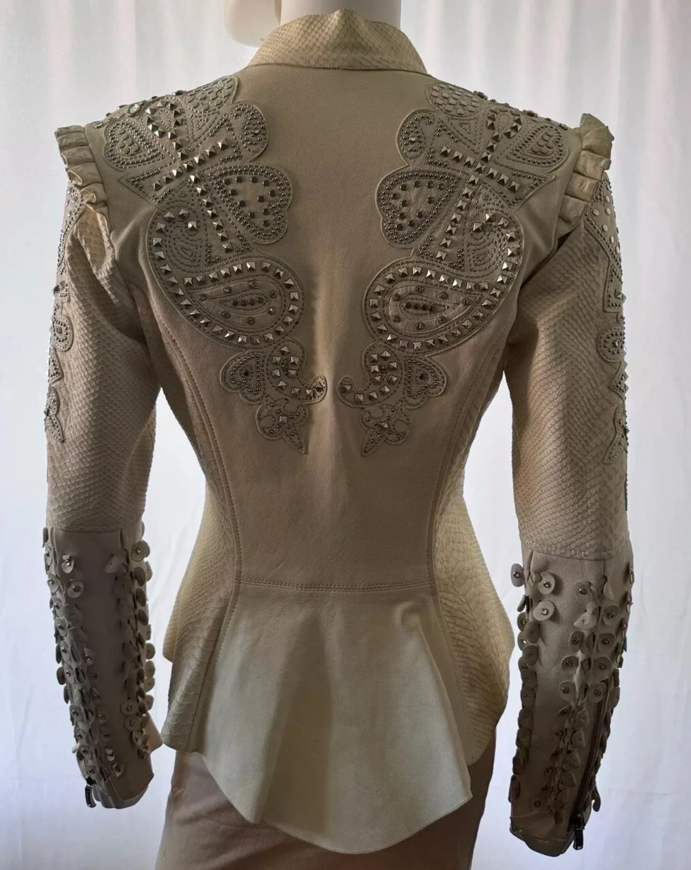 Kippys Cleopatra Cream Lamb Jacket Swarovski M