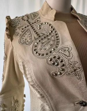 Kippys Cleopatra Cream Lamb Jacket Swarovski M
